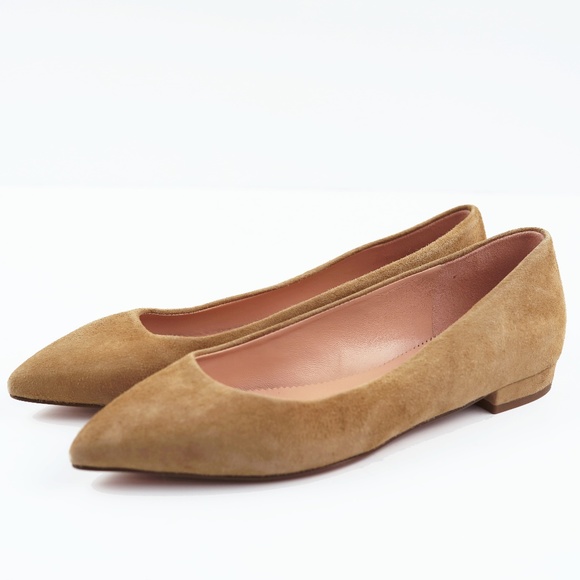 New JCREW Pointed-toe flats in suede Ashen Brown - Picture 4 of 5